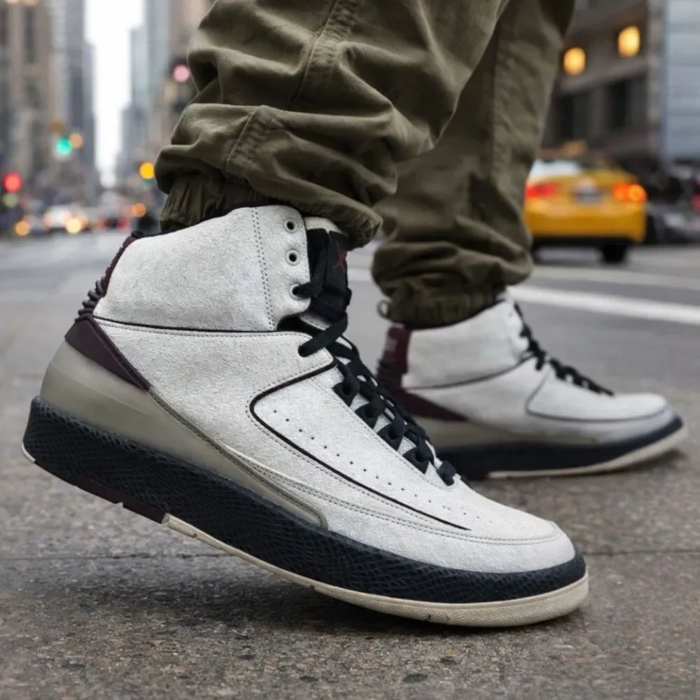 Air Jordan 2 Sneakers‎ Mens 14 Sail Burgundy Crush Retro A Ma Maniere DO7216-100